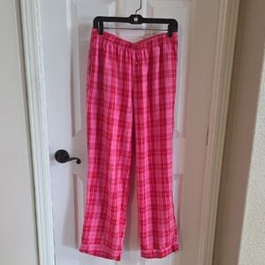 VICTORIA'S SECERT (L) Pink Plaid Sleep Pant/lounge Wear/Pajama Bottoms